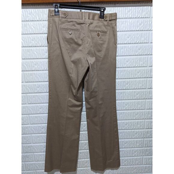 BCBGMaxazria Women's Khaki Mid-Rise Wide Leg Trouser Pants Size 6 - Picture 5 of 7